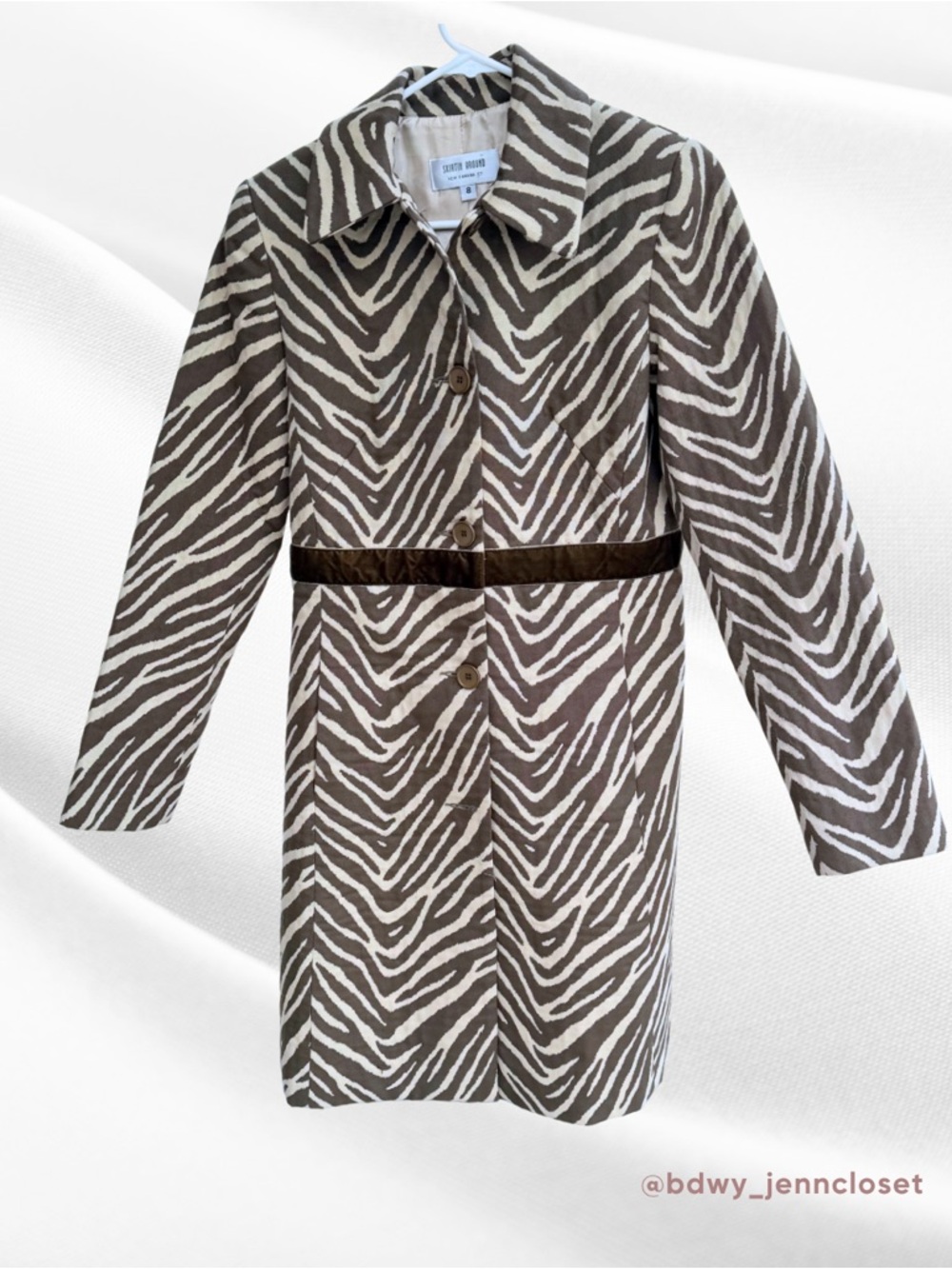 Skirtin Around Brown & Cream Zebra Print Coat